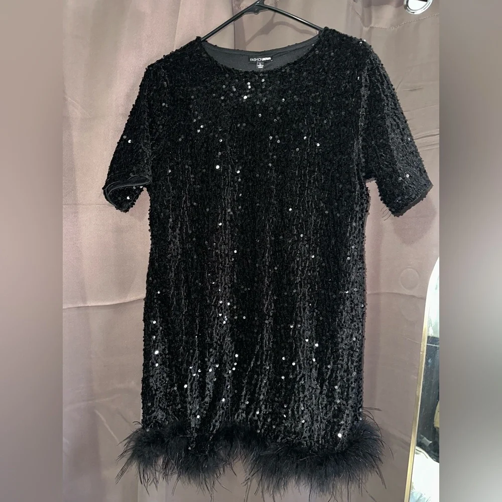 Black Sequin Dress - Picture 1 of 2